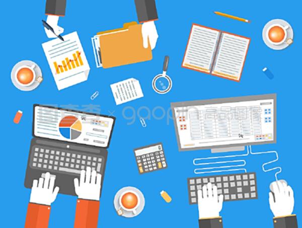 平面設(shè)計中的團隊合作 商業(yè)概念與辦公協(xié)作